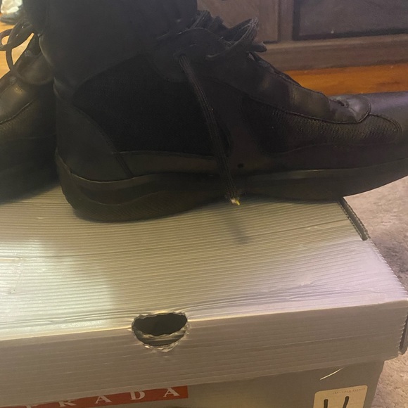 Worn men authentic Prada boots black size 11 - Picture 7 of 11